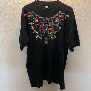 Hand Embroidered Vintage T-shirt